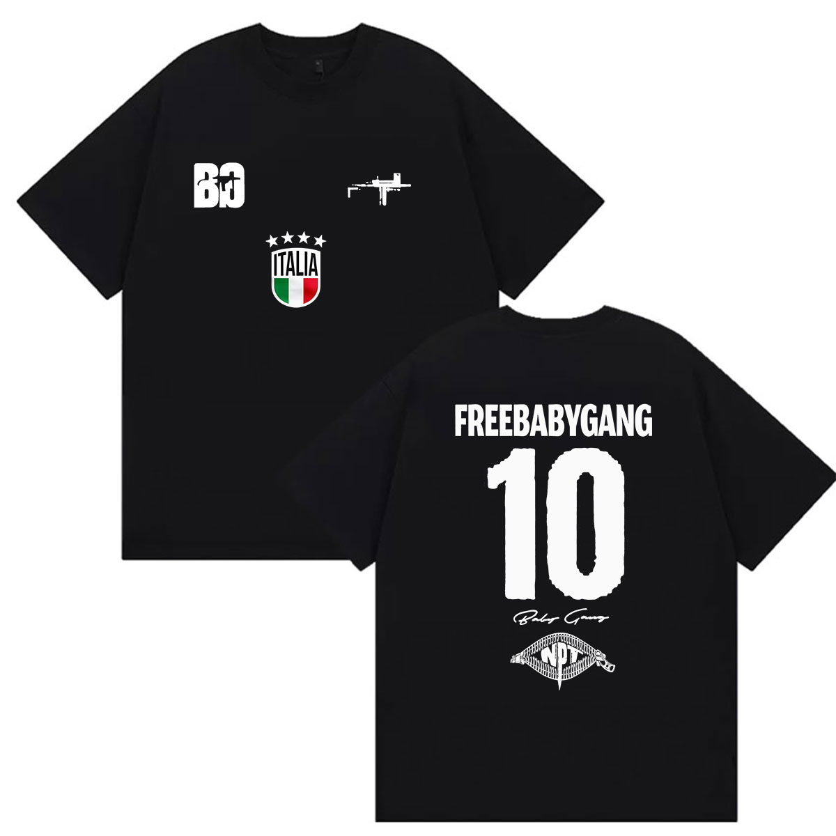 Y2K Graphic Baby Tee Crop - Rapper Baby Gang Tour 2026 Grafisch