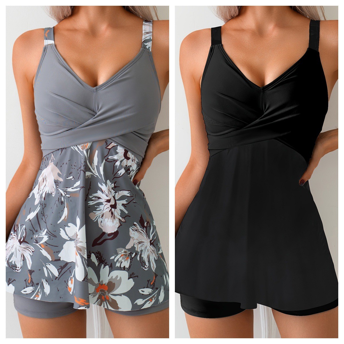Tops - Y2k Tankini Dames Retro Met Shorts