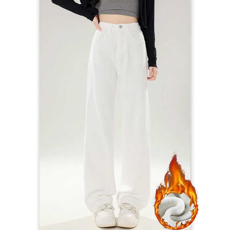 Jeans - Winter Meisjes Klassieke Hoge Taille Thermische