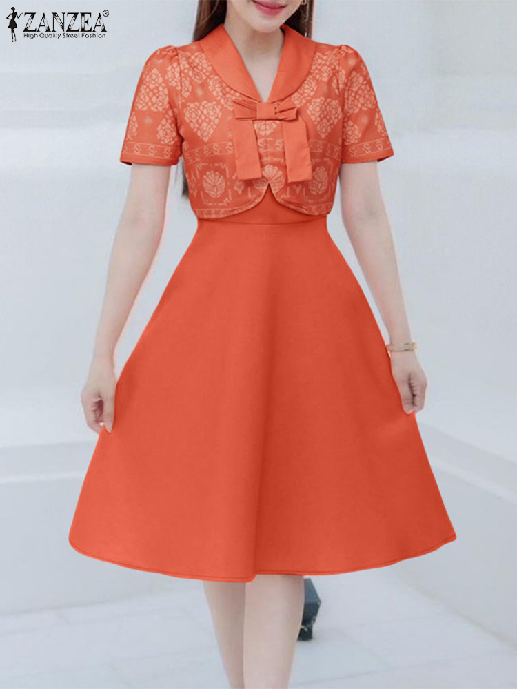 Stijlvolle A-lijn Feestjurk ZA - French Vintage Floral Midi Dress recensie en prijs