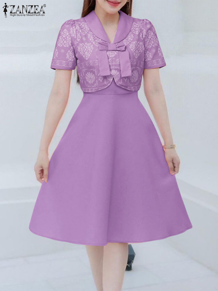 Stijlvolle A-lijn Feestjurk ZA - French Vintage Floral Midi Dress recensie en prijs