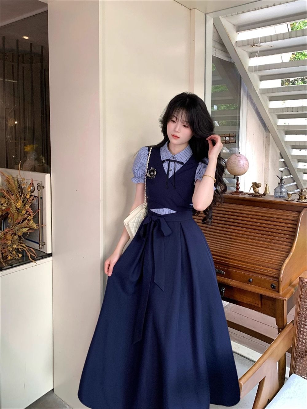 Zomer dagelijkse kleding JK un - Korean Style A Line Shirt Dress recensie en prijs