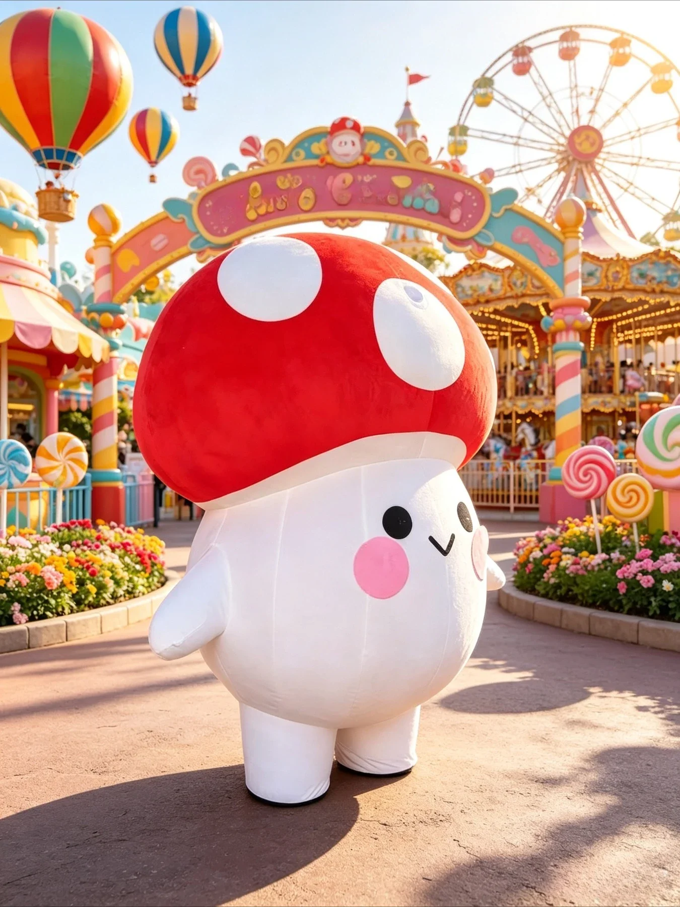 Opblaasbaar paddenstoelmascott - Dresses recensie en prijs
