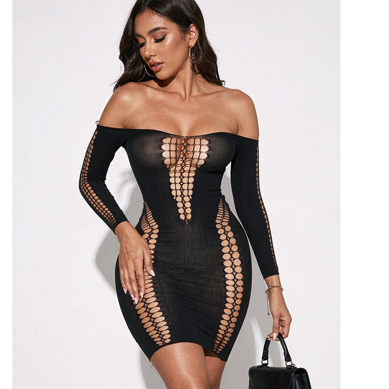 Dames doorschijnende mesh stra - Sexy Mesh Sheer Bodycon Dress recensie en prijs