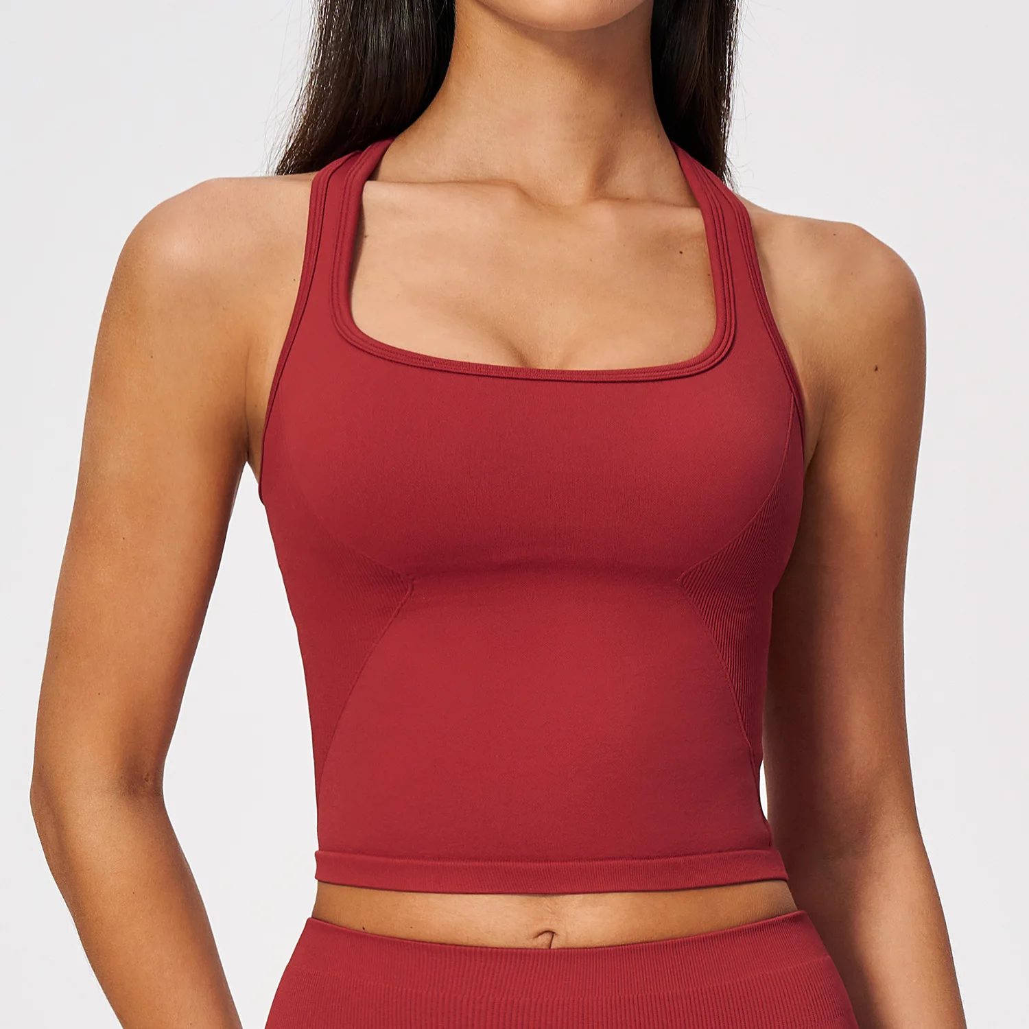 Naadloze, geribbelde sportbeha - Seamless Ribbed Workout Tank Top recensie en prijs
