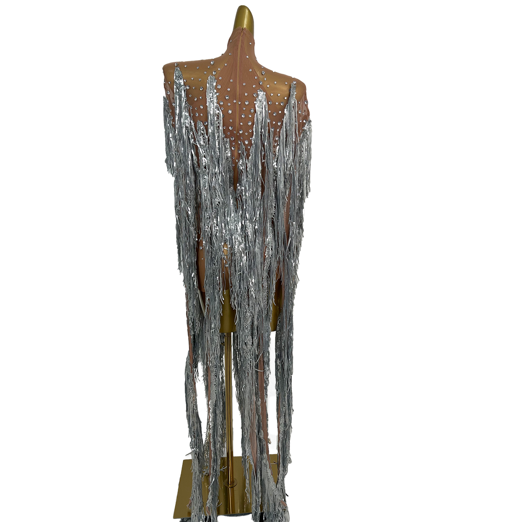 YusanBar doorschijnende mesh o - Sparkly Rhinestone Club Party Dress recensie en prijs