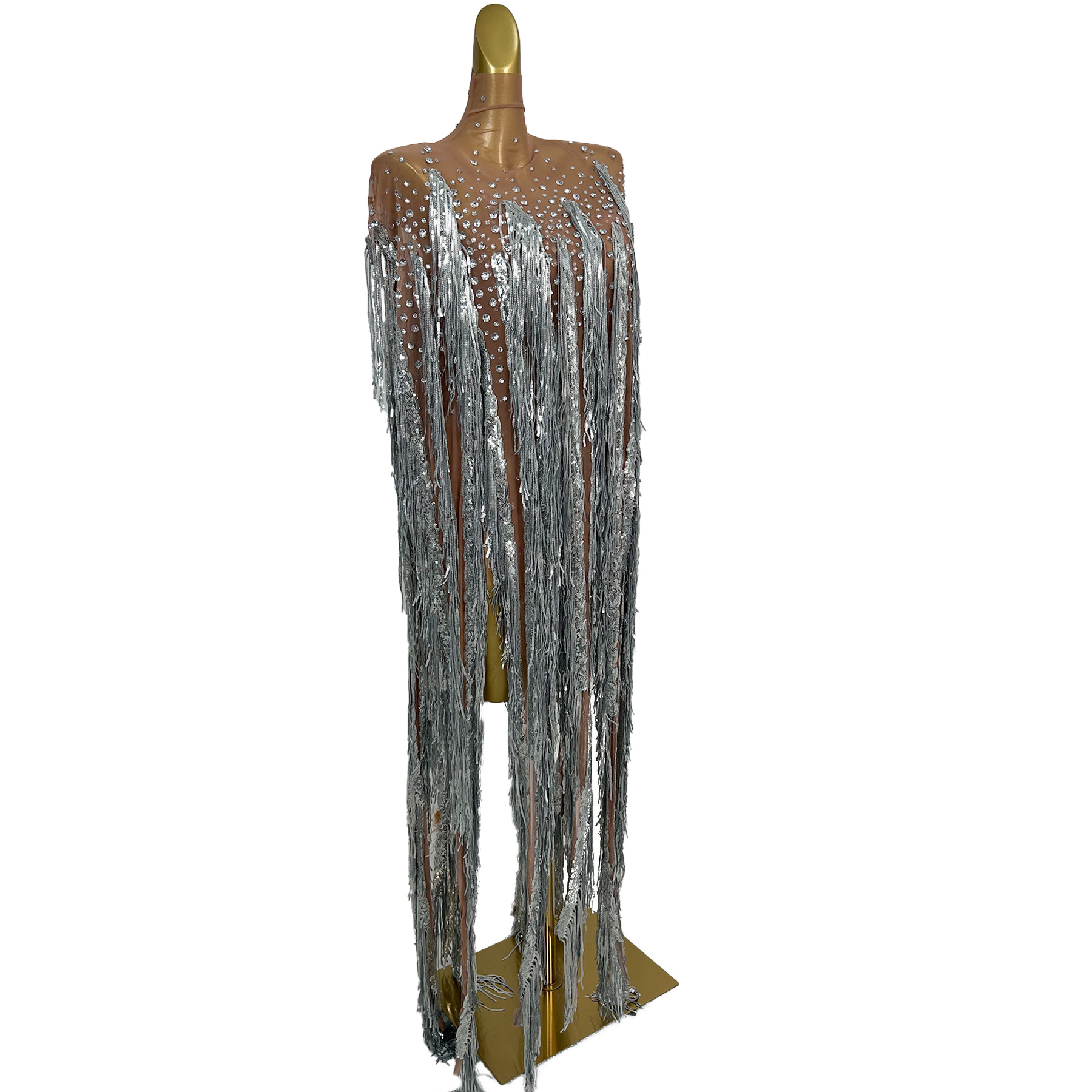 YusanBar doorschijnende mesh o - Sparkly Rhinestone Club Party Dress recensie en prijs