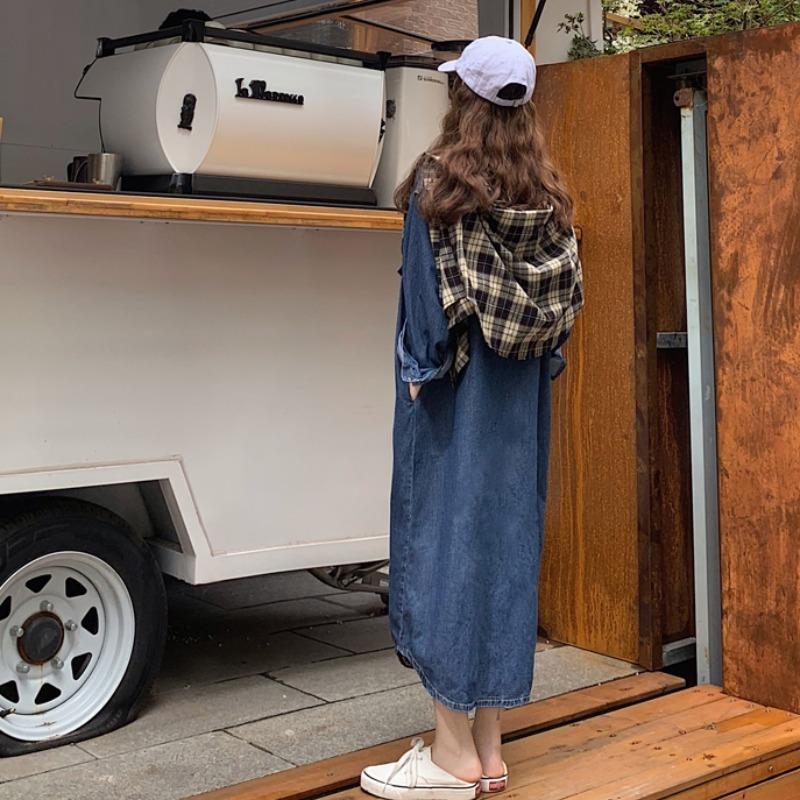 2026 Nieuwe Dames Denim Shirtj - Korean Style A Line Shirt Dress recensie en prijs