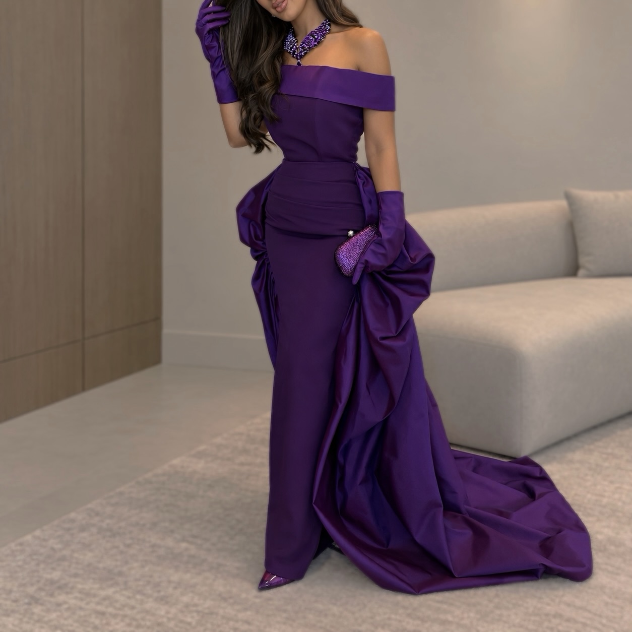 Op maat gemaakte, sexy satijne - Elegant Satin Evening Gown Split recensie en prijs