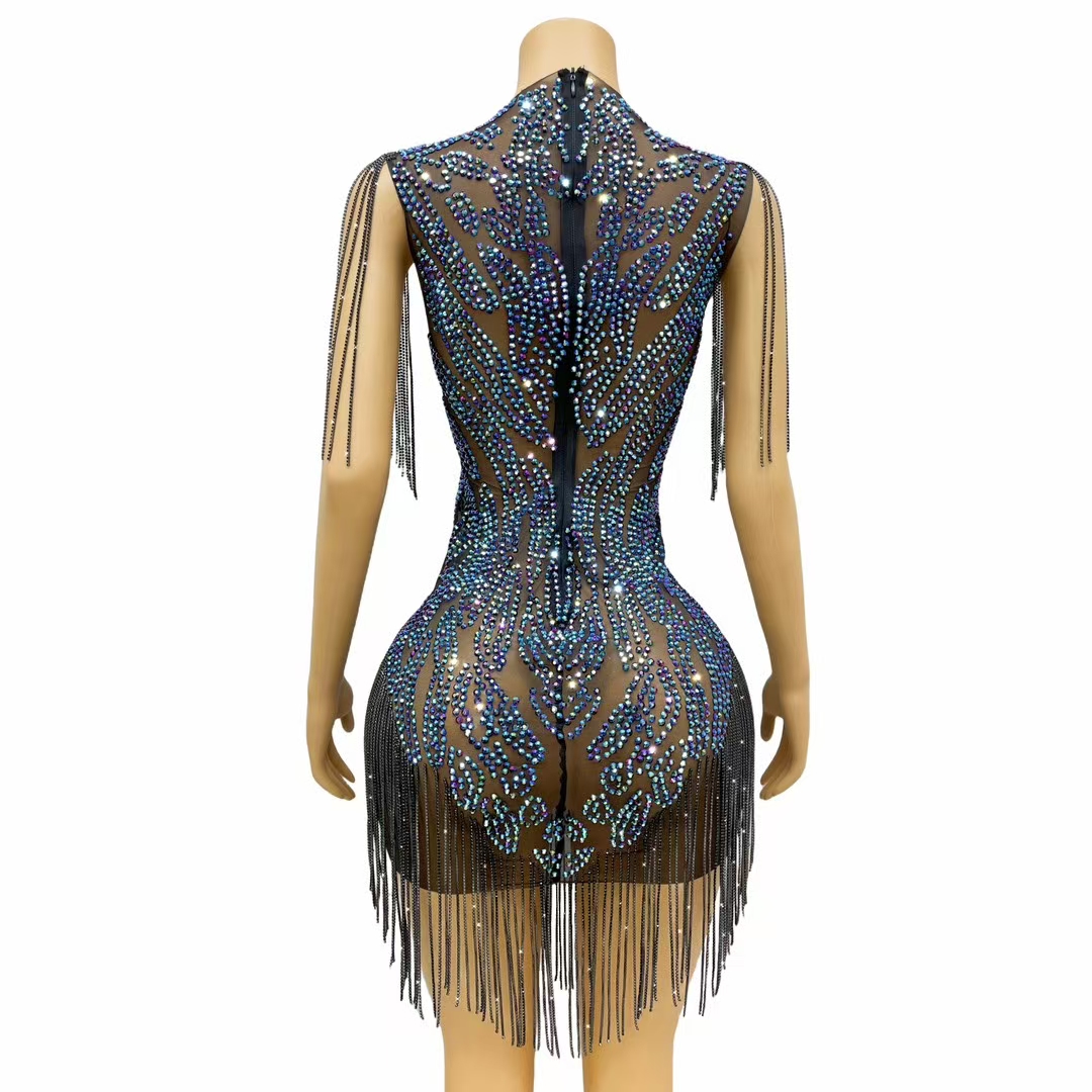 Elegante dames luxe diner-avon - Sparkly Rhinestone Club Party Dress recensie en prijs