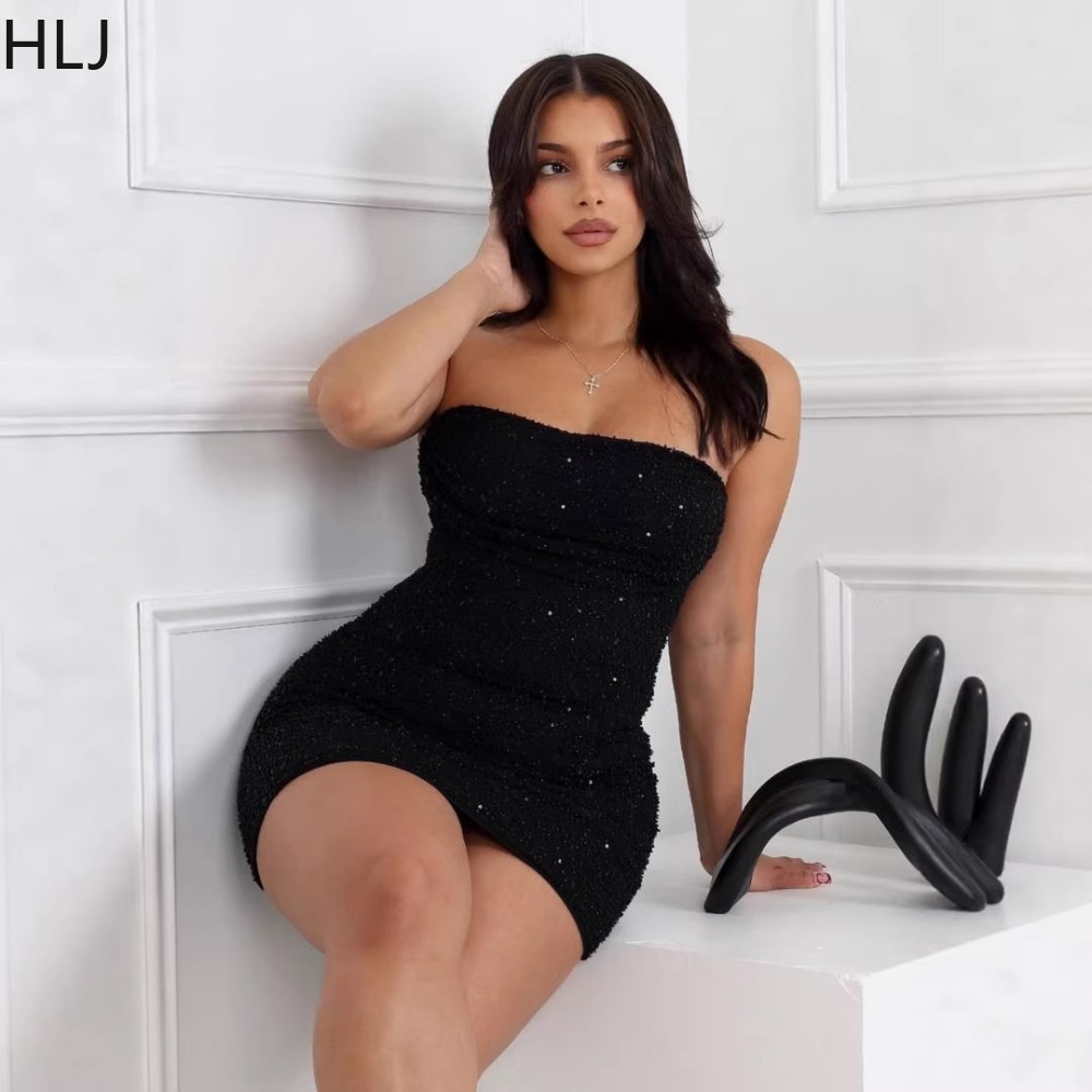 HLJ Sexy Dames Strapless Mini  - Sparkly Rhinestone Club Party Dress recensie en prijs